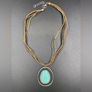 Retired Silpada Designs Howlite Teardrop Necklace